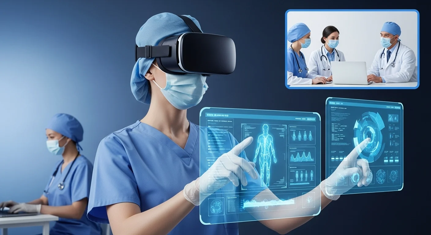 Uso de gafas de realidad aumentada en una cirugía