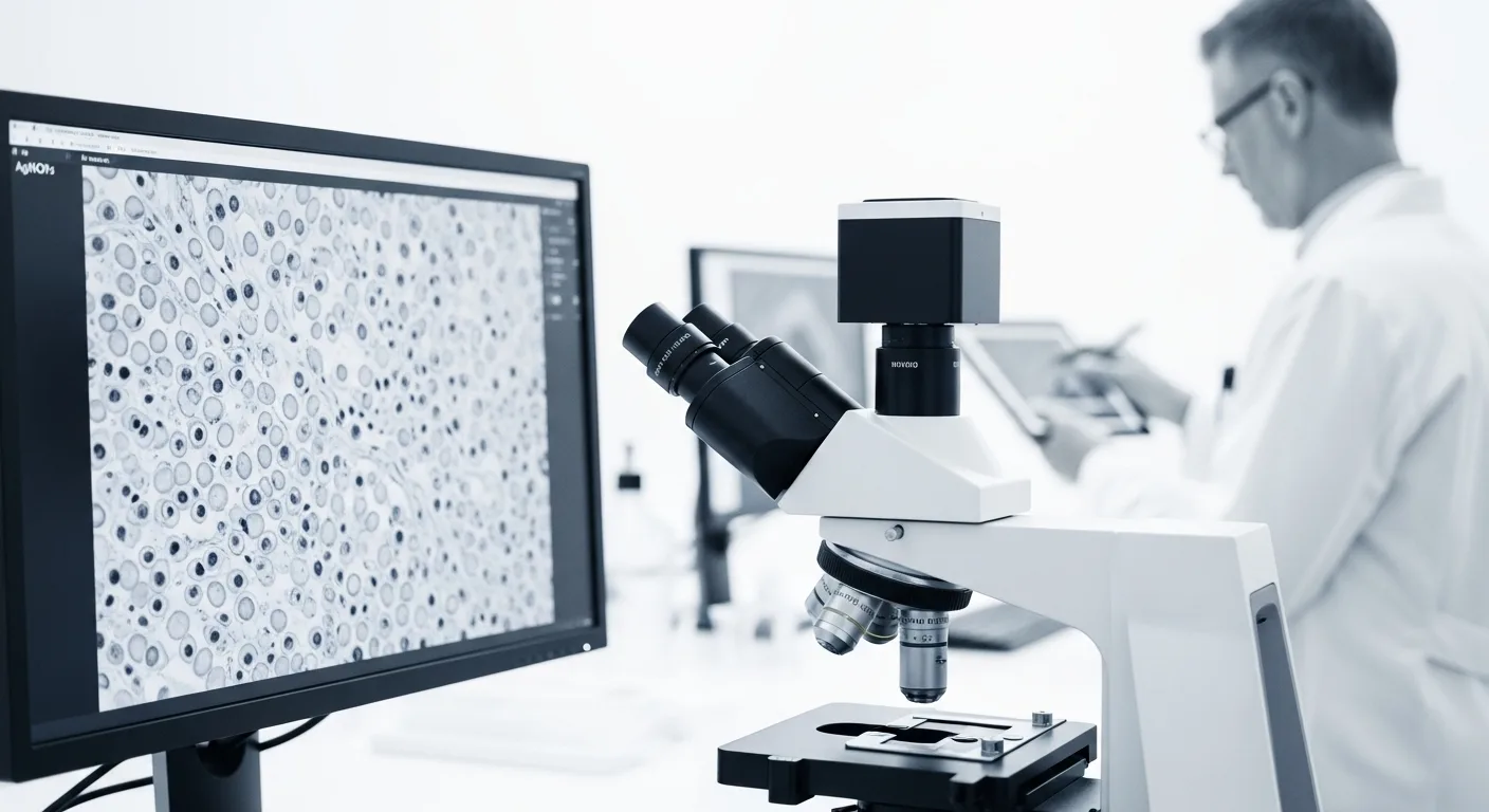 Análisis digital de AgNORs en tejido endometrial mediante microscopía